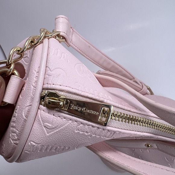 NWOT Juicy Couture Bestsellers Mini Barrel Crossbody Bag Purse Powder Blush Pink - Picture 3 of 6